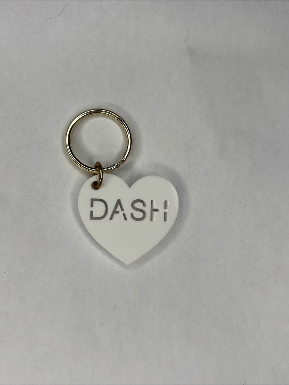 Dash Kardashian Keychain White Heart